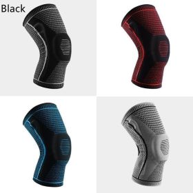 Knee Pads For Sport Knee  Silicone Spring Patella Protector (Option: Black-2XL-2PCS)