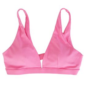 Women Deep V-Neck Sports Bras U-Shaped Back Sport Bras Padded Strappy Crop Open Back Low Impact Bras Sexy Fitness Tank Tops with Removable Pads for Gy (Option: BraRedM)