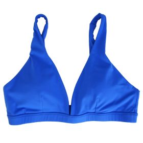 Women Deep V-Neck Sports Bras U-Shaped Back Sport Bras Padded Strappy Crop Open Back Low Impact Bras Sexy Fitness Tank Tops with Removable Pads for Gy (Option: BraBlueS)