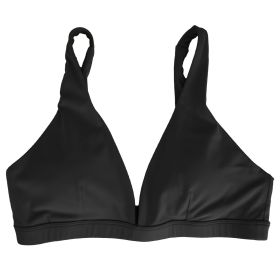 Women Deep V-Neck Sports Bras U-Shaped Back Sport Bras Padded Strappy Crop Open Back Low Impact Bras Sexy Fitness Tank Tops with Removable Pads for Gy (Option: BraBlackM)