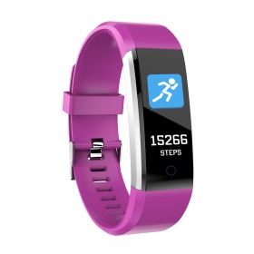 0.96\'\' Fitness Tracker Activity Tracker w/Heart Rate IP67 Waterproof Smart Band Blood Oxygen Sleep Monitor Pedometer Sedentary Reminder Call Message (Option: SmartWristbandPurple)