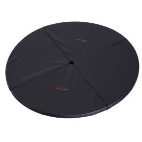 2T X 5W Foldable Dance Pole Crash Mat, Portable Round Pole Dance Mat, Lightweight And Foldable, Black (Option: Black)