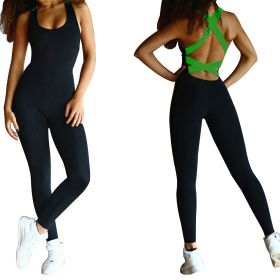Women\'s Sports YOGA Workout Gym Fitness Jumpsuit (Option: GiftGymFitPantsGreenXL)