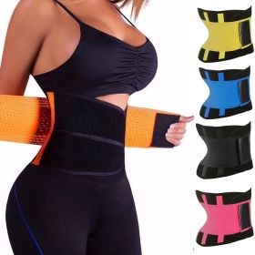 Waist Trainers for Men Women Waist Trimmers Workout Sweat Band Belt for Back Stomach Support (Color: ORANGE, size: XL)
