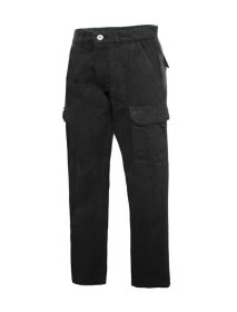 Men's Cargo Pants (Color: BLACK, size: 34)