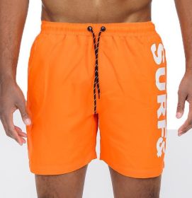 Surf&Beach Swim Trunks Board Shorts (Color: ORANGE, size: XL)