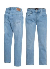 Men's Straight Leg Denim Jeans (Color: LSB, size: 44)