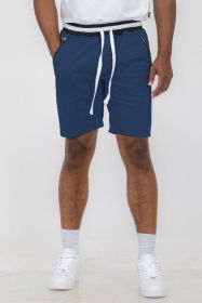 Weiv Mens French Terry Sweat Short (Color: NAVY, size: 3XL)