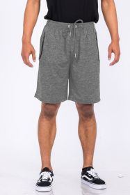 Weiv Marbled Active Running Shorts (Color: Grey, size: L)