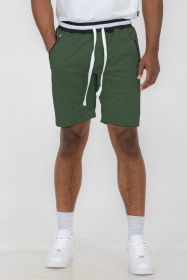 Weiv Mens French Terry Sweat Short (Color: Hunter Green, size: M)