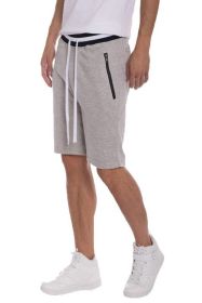 Weiv Mens French Terry Sweat Short (Color: Grey, size: S)
