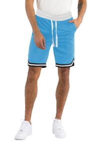 Solid Athletic Basketball Sports Shorts (Color: ROYAL, size: S)