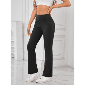 JupiterGear High-Waisted Pants with Pockets (Color: BLACK, size: M)