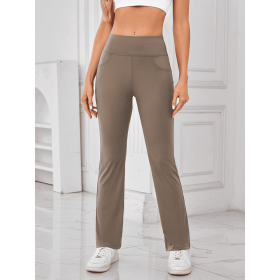 JupiterGear High-Waisted Pants with Pockets (Color: Camel, size: S)