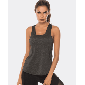 JupiterGear Scoop-Neck Long Tank Top (Color: BLACK, size: XL)