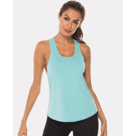 JupiterGear Scoop-Neck Long Tank Top (Color: AQUA, size: M)