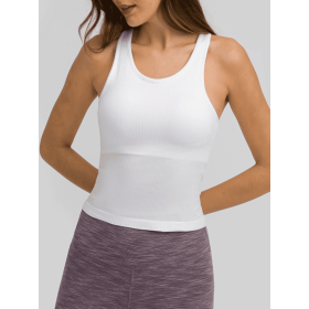 JupiterGear Round Neck Racerback Tank (Color: White, size: 12)