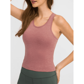 JupiterGear Round Neck Racerback Tank (Color: Dusty Pink, size: 12)