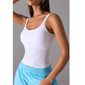 JupiterGear Scoop-Neck Tank (Color: White, size: 12)