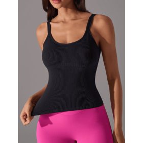 JupiterGear Scoop-Neck Tank (Color: BLACK, size: 12)
