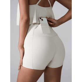 JupiterGear High-Waisted Shorts (Color: White, size: S)