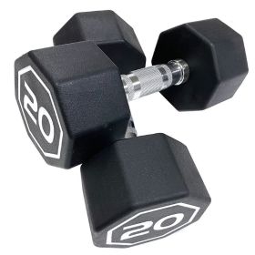 Octagon Dumbbell for Commercial & Household Fitness Usage (Color: BLACK, Weights Available: 20LB)