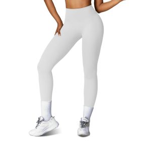Women's High Waist Workout Leggings Tummy Control Compression Yoga Tight Pants Gym Pants Athletic Running Leggings with 25In Inseam No Front Seam (Color: 1PcPink+1PcPearlGrey+1PcBlack, size: M)