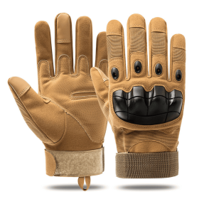 JupiterGear Unisex Airsoft Sports Gloves with Touchscreen Fingertip Capability (Color: Tan, size: L)