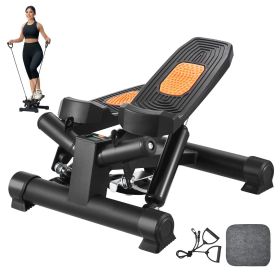 VEVOR Stair Stepper, Mini Stepper for Exercise at Home, Hydraulic Fitness Twist Stepper with Resistance Bands, Full Body Workout Cardio Equipment (Motion Mode: Twisting Motion, Stride Adjustable or Not: No)
