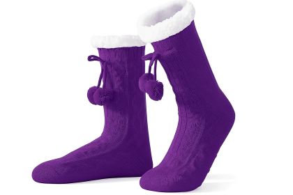 Heels and Toes - Slipper Socks (Color: Purple)